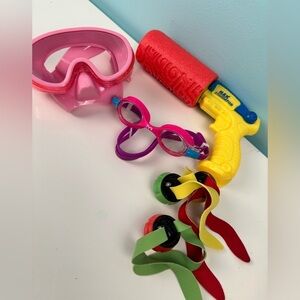 Pool toy kids goggles bundle